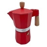 Cafetera Italiana (Moka) Sveglia 9 Tazas Espresso 450 Ml (Rojo-Negro)